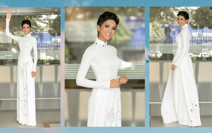 Để tóc ngắn uốn xoăn với áo dài mà vẫn đẹp xuất sắc, chỉ có thể là H'Hen Niê Ảnh 2