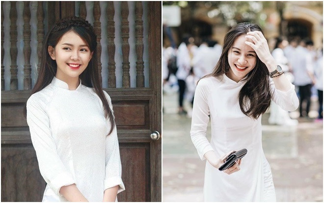Loạt ảnh chứng minh chỉ cần mặc áo dài trắng rồi xõa tóc, nữ sinh tự khắc xinh đẹp như thiên thần Ảnh 2