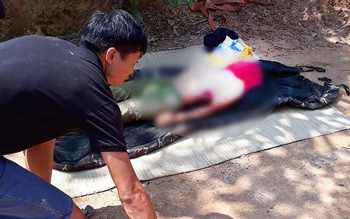 Kinh hoàng xe tải trôi phanh cán tài xế đang sửa chết thảm Ảnh 2