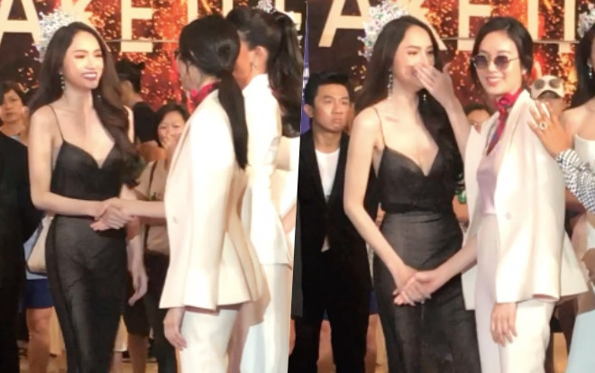 Clip: Nong Poy và Cindy Bishop liên tục nắm tay, thân thiết trò chuyện bên Hương Giang tại sự kiện Ảnh 2