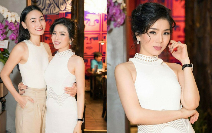 'Nữ hoàng nhạc sầu' Lệ Quyên diện cả cây trắng đến dự tiệc Ảnh 2