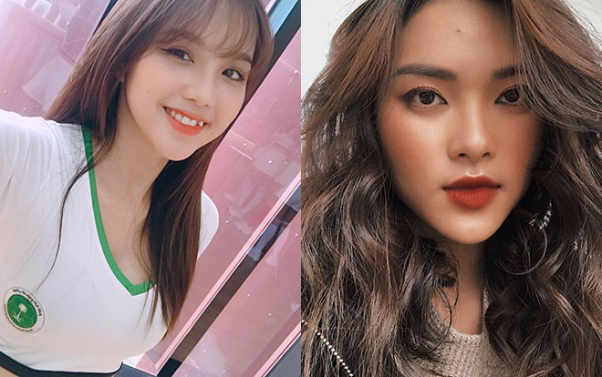 Cận cảnh nhan sắc 2 nữ sinh xinh đẹp xuất hiện trong dàn hot girl Việt cổ vũ World Cup 2018 Ảnh 2