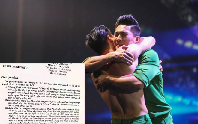 Quốc Cơ - Quốc Nghiệp bất ngờ xuất hiện trong đề thi Ngữ văn cấp 2 Ảnh 2