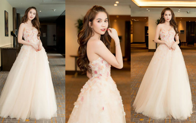 Mặc váy công chúa nhưng Ngọc Trinh vẫn thẳng thắn khoe vòng 1 căng tràn gợi cảm Ảnh 2