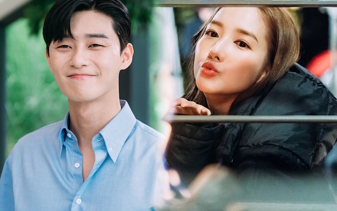 'Thư ký Kim' tung ảnh hậu trường siêu đáng yêu của Park Min Young và Park Seo Joon Ảnh 2