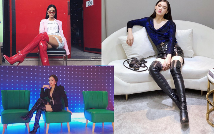 'Đại chiến chân dài' cùng boots 1 mét, Angela Phương Trinh đụng độ Elly Trần với kiểu độc lạ Ảnh 2