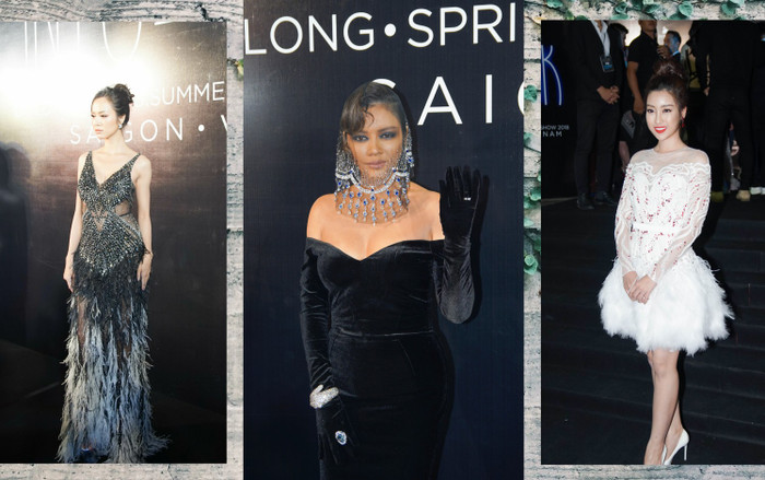 Đỗ Mỹ Linh hoá thiên nga với đầm lông vũ, Lý Nhã Kỳ trùm kín mặt khiến fan hoang mang Ảnh 2