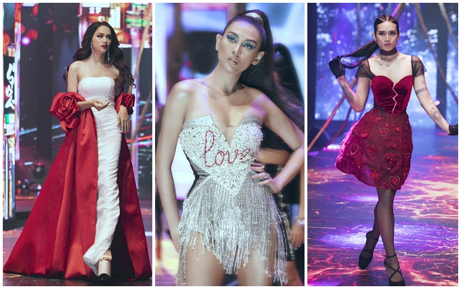 Hương Giang 'đi cà kheo', BB Trần suýt té nhào, Hoàng Yến gặp sự cố lộ ngực trong show diễn thời trang Ảnh 2