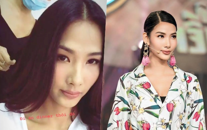 Chỉ đi ăn tối, Hoàng Thuỳ vẫn trang điểm và làm tóc như đi diễn thế này! Ảnh 2