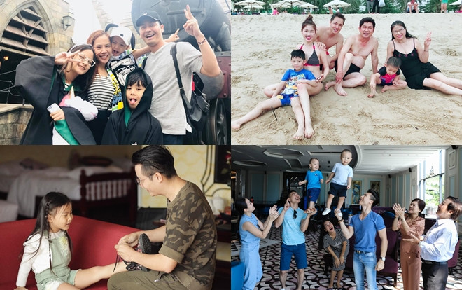 Ngày Gia đình Việt Nam: Phan Anh đưa cả nhà thăm Hogwarts, Quốc Cơ - Quốc Nghiệp cùng con diễn xiếc Ảnh 2