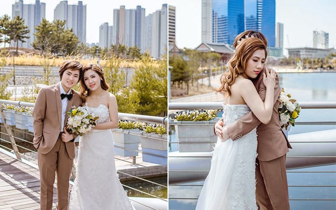 Bộ ảnh cưới với chuyện tình 'Chị ơi! anh yêu em' của cặp đồng tính nữ 9X người Việt tại Hàn Quốc Ảnh 2