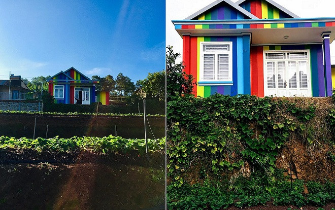 Thanh niên Đà Lạt sơn luôn 7 sắc cầu vồng lên nhà mình khiến dân tình phải thi nhau hỏi địa chỉ Ảnh 2