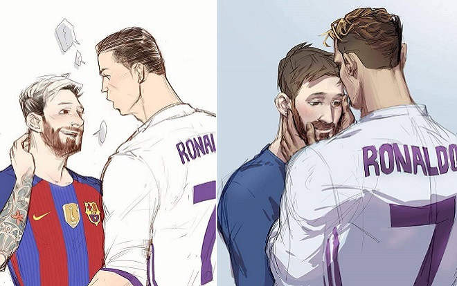 Quá nhanh quá nguy hiểm: Hủ nữ đã 'chế' ảnh yêu đương của Messi và CR7 rồi đây này! Ảnh 2