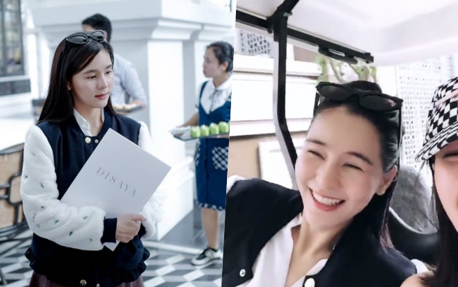 Aom Sushar 'khoe' nhan sắc không tuổi, cười tít mắt khi vừa đặt chân đến Việt Nam Ảnh 2