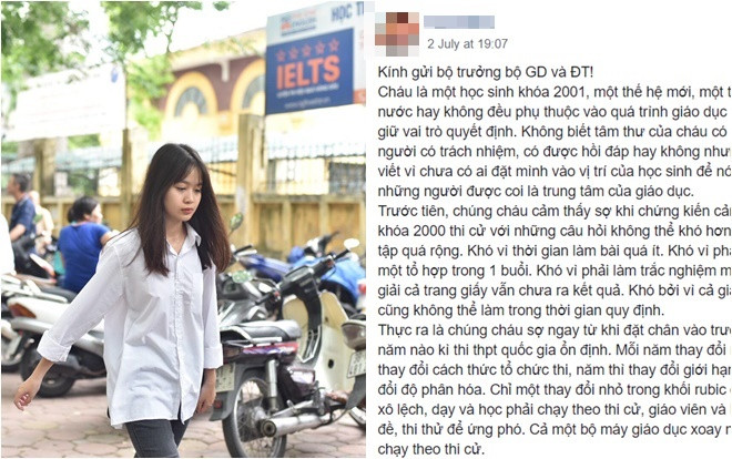 Quá sợ hãi vì kỳ thi THPT quốc gia, nữ sinh 2001 gửi tâm thư đầy thuyết phục đến Bộ Giáo dục và Đào tạo Ảnh 2