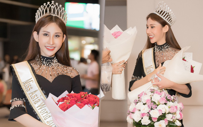 Chi Nguyễn rạng rỡ về nước sau đăng quang Miss Asia World 2018 Ảnh 2