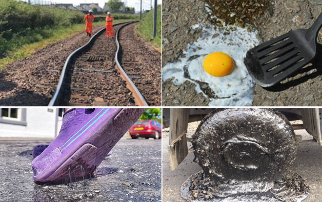 Không chỉ nước ta nắng kỷ lục, nhiều nơi trên thế giới đang nóng cực độ, mái nhà biến dạng hay trứng chín ngay lòng đường Ảnh 2