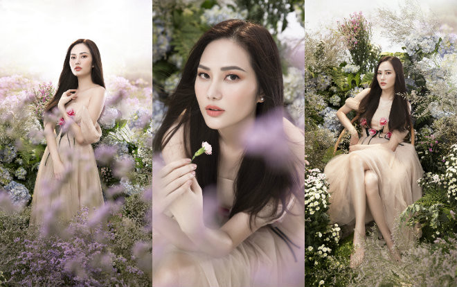 Hoa hậu Nguyễn Diệu Linh vừa 'bánh bèo' lại vừa sang chảnh với đầm nude Ảnh 2