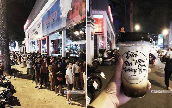 Choáng với cảnh xếp hàng dài mua sữa tươi trân châu đường đen, 3 giờ bán hết gần nghìn ly Ảnh 2