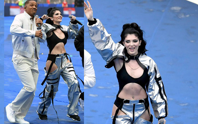 Ca sĩ Era Istrefi hát bế mặc World Cup 2018 bị chỉ trích vì 'mặc quần như không' Ảnh 2