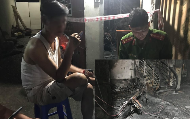 Giây phút cặp vợ chồng cùng 3 trẻ nhỏ thoát khỏi bàn tay gã con rể gây án xong phóng hoả đốt nhà bố mẹ vợ Ảnh 2