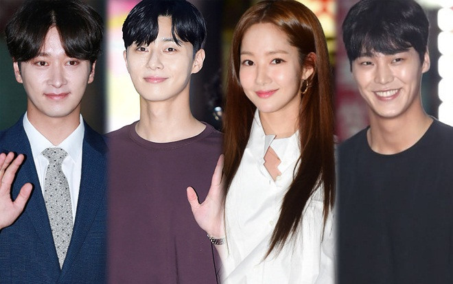 Park Min Young, Park Seo Joon và Lee Tae Hwan 'tươi không cần tưới' trong buổi tiệc kết thúc phim 'Thư ký Kim' Ảnh 2