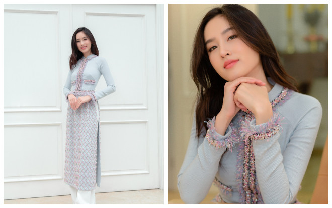 Độc quyền: Lần đầu mặc áo dài Việt Nam Nong Poy rực sáng cả góc phố Sài Gòn vì quá đẹp Ảnh 2