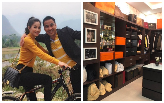 Vợ MC Quyền Linh: Tay chơi hàng hiệu 'ngầm' với bộ sưu tập loạt túi xách giá cả trăm triệu Ảnh 2