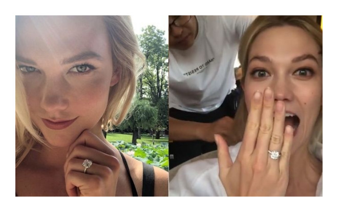 Nhẫn đính hôn khủng của siêu mẫu Karlie Kloss có viên kim cương to như 'sân bay' Ảnh 2