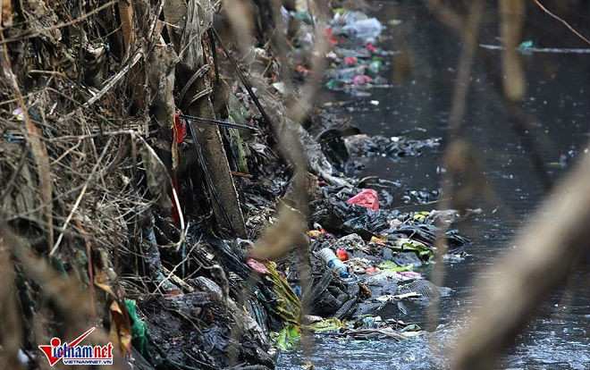 Rác chồng chất nhìn là ngất dưới chân cầu Long Biên Ảnh 2