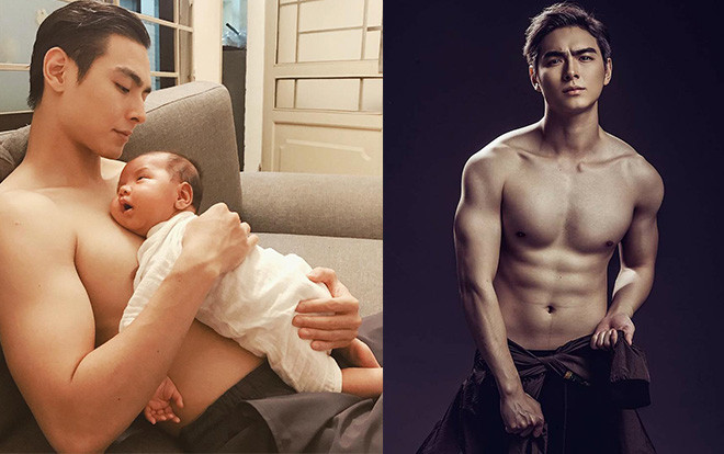 Chồng điển trai như nam thần, bụng 6 múi lại khéo chăm con của Chúng Huyền Thanh Ảnh 2