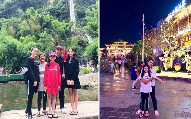 Đi du lịch Phượng Hoàng Cổ Trấn cùng vợ con xinh đẹp, MC Quyền Linh vẫn 'trung thành' với dép tổ ong Ảnh 2