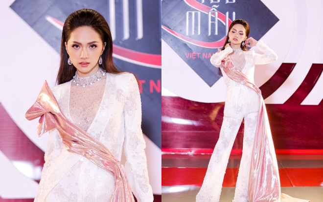 Hương Giang độc lạ hết phần người khác với suit phối tà khi làm HLV Siêu mẫu Việt Nam Ảnh 2