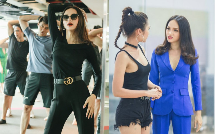 Hương Giang tạo dáng gợi cảm tột độ rồi chẳng ngại ngồi xổm để hướng dẫn thí sinh Ảnh 2