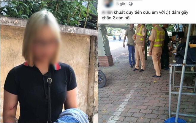 Thiếu nữ 15 tuổi lái xe máy tông gục 2 cảnh sát cơ động còn đăng Facebook nhờ bạn bè đến cứu Ảnh 2