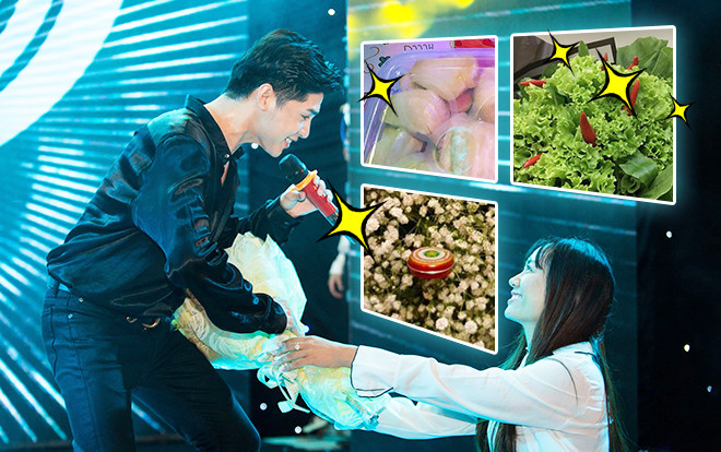 Lẵng hoa dầu gió - xôi - chuối và nhiều hơn thế: Loạt quà tặng khiến Noo Phước Thịnh 'xỉu tại chỗ' khi nhận từ fan Ảnh 2