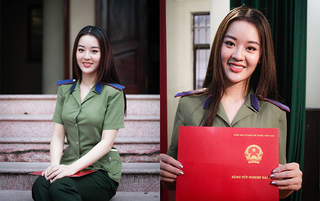 Ngắm Hoa khôi ĐH Phòng cháy chữa cháy đẹp hết nấc trong bộ ảnh kỷ niệm ngày tốt nghiệp Ảnh 2