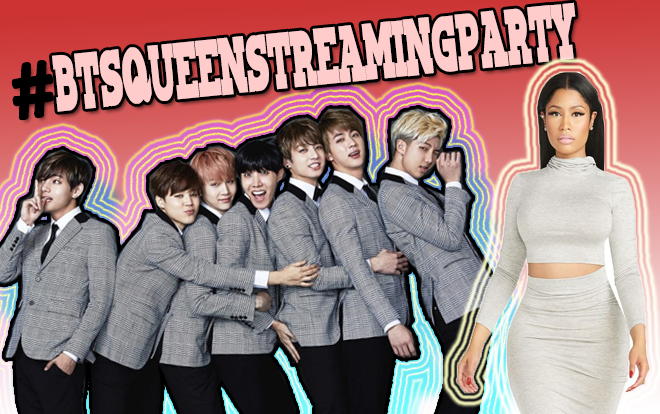 Hashtag gây sốt #BTSQueenStreamingParty và cú bắt tay giữa 2 fandom BTS - Nicki Minaj Ảnh 2