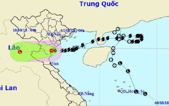 Bão sô 4 tiếp tục suy yếu thành áp thấp nhiệt đới khi đổ bộ vào khu vực Thanh Hóa Ảnh 2