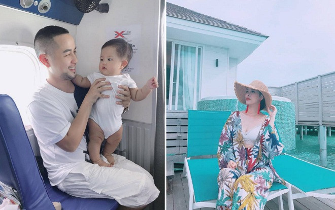 Kỷ niệm 1 năm ngày cưới, Trang Pilla cùng chồng và con gái cưng 'chơi lớn' ở thiên đường Maldives Ảnh 2
