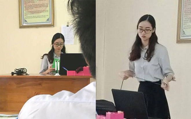 Nữ giáo viên 22 tuổi bất ngờ nổi tiếng nhờ bức ảnh chụp lén xinh như mộng Ảnh 2