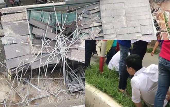 Đứt cáp cẩu trục ở Hà Nội, ít nhất một người bị thương Ảnh 2