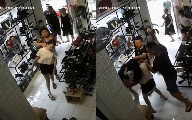 Nhắc nhở vì ô tô đỗ chắn cửa, hai bố con bị nhóm người xông vào hành hung đập phá cửa hàng Ảnh 2