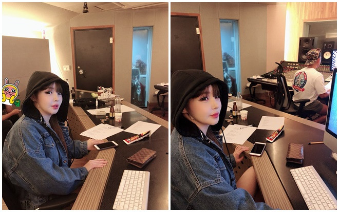 Khoe ảnh ngồi phòng thu, fan đứng ngồi không yên: 'Park Bom ơi, mau ra ca khúc mới nhé!' Ảnh 2