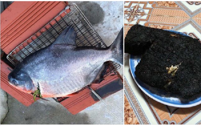 Gái đảm trổ tài nướng cá, tưởng đãi cả nhà bữa ngon, ai dè dân mạng lại vui miệng đặt tên 'mỹ nhân ngư bóng đêm' Ảnh 2