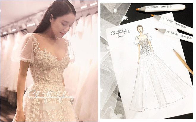 Nhã Phương 'lộng lẫy' với chiếc váy cưới sẽ mặc trong ngày 'trọng đại' cùng Trường Giang Ảnh 2