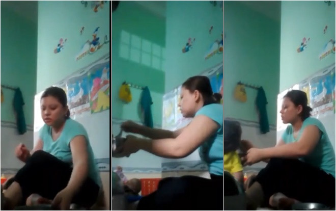 Triệu tập bảo mẫu bị tố đánh đập trẻ trong lúc cho ăn ở An Giang Ảnh 2