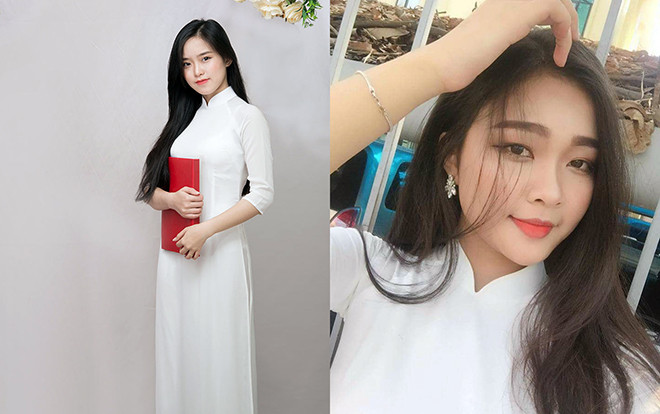 Thêm một 'Hoa khôi áo dài' 10x khiến dân mạng 'đau tìm' vì gương mặt xinh như thiếu nữ Hàn Quốc Ảnh 2