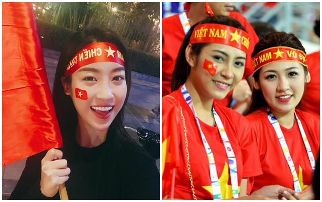 Cách buộc băng đô cổ vũ xinh đẹp như Đỗ Mỹ Linh trước giờ U23 Việt Nam - U23 Hàn Quốc lăn bóng Ảnh 2