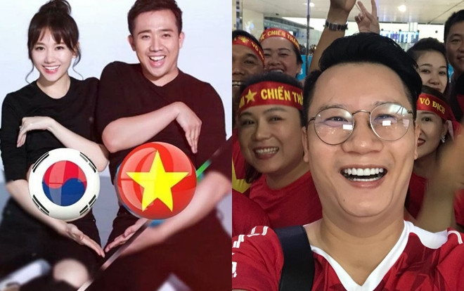 Gia đình Trấn Thành - Hari, Hoàng Bách cùng dàn sao Việt hòa chung không khí cuồng nhiệt của Bán kết ASIAD 2018 Ảnh 2